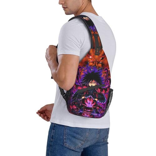 Lomaiwei Anime Backpack 3D Printed Shoulder Bag Set Cartoon Casual Backpack Messenger Backpack Unisex