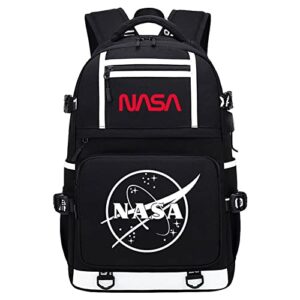 shmizz nasa backpacks,space agency，teenagers,astronaut，usb computer bag