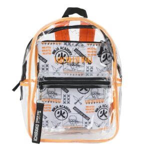 bioworld naruto shippuden 17" clear plastic backpack with removable laptop pocket