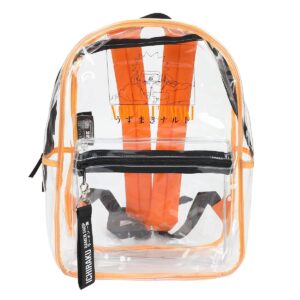 Bioworld Naruto Shippuden 17" Clear Plastic Backpack with Removable Laptop Pocket