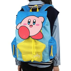 Bioworld Kirby Character 17" Backpack with Drawstring Main Compartment