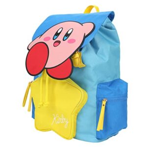 Bioworld Kirby Character 17" Backpack with Drawstring Main Compartment