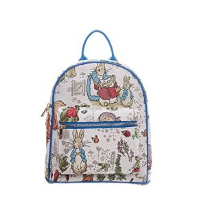 signare tapestry women backpack rucksack casual daypack with peter rabbit design (dapk-bp-peter)