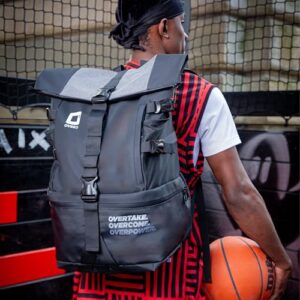 OVER3 Basketball Backpack - 60L with Shoe & Laptop Compartment - Versatile Bag for Basketball, Soccer, Volleyball, Football and Travel - Men & Women - Black