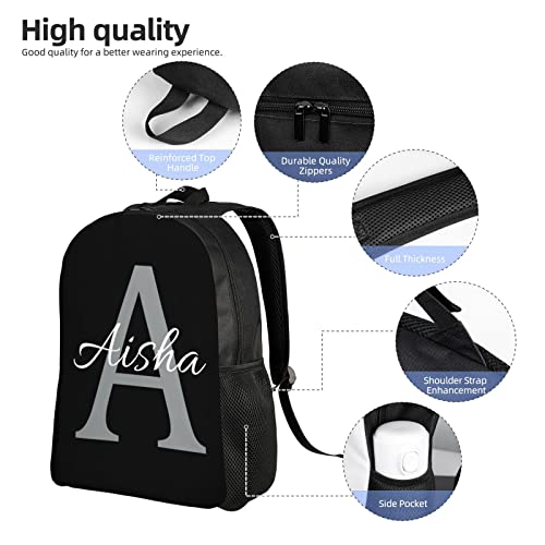 Custom Backpack Personalized Daypack for Kids Boys Girls Youth Men Women Adult Design Your Own Backpack with Text Name Customized Laptop Shoulder Bags Lightweight School Bookbag 16In Birthday Gift