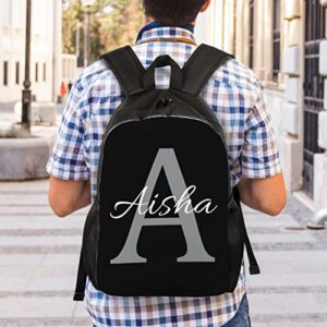 Custom Backpack Personalized Daypack for Kids Boys Girls Youth Men Women Adult Design Your Own Backpack with Text Name Customized Laptop Shoulder Bags Lightweight School Bookbag 16In Birthday Gift