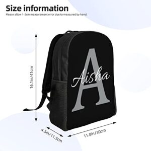 Custom Backpack Personalized Daypack for Kids Boys Girls Youth Men Women Adult Design Your Own Backpack with Text Name Customized Laptop Shoulder Bags Lightweight School Bookbag 16In Birthday Gift