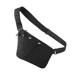 broadream personal flex bag for men women - anti theft slim crossbody bag sling chest backpack for sport travel casual hiking
