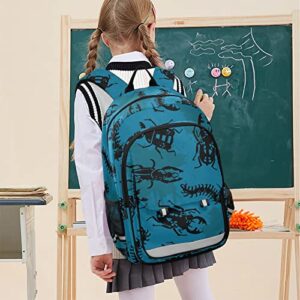 Sletend Backpack Bugs ​Toddler School Bags Child Lightweight Preschool Large Bookbags for Girls-Boys Middle-School Elementary