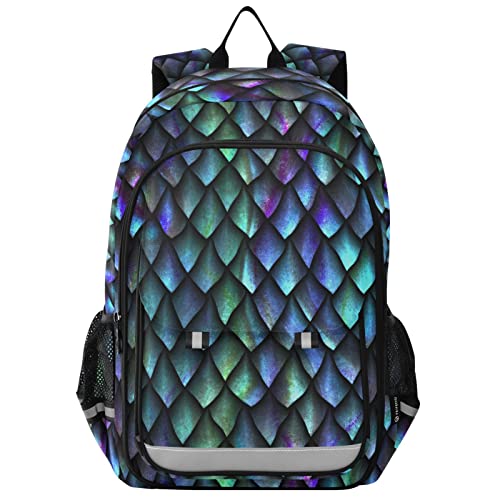 Sletend Dragon Scale Backpack for Girls-Boys Middle-School Elementary Bookbags Toddler School Bags Child Lightweight Preschool Large Bookbags