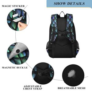 Sletend Dragon Scale Backpack for Girls-Boys Middle-School Elementary Bookbags Toddler School Bags Child Lightweight Preschool Large Bookbags