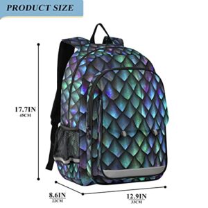 Sletend Dragon Scale Backpack for Girls-Boys Middle-School Elementary Bookbags Toddler School Bags Child Lightweight Preschool Large Bookbags