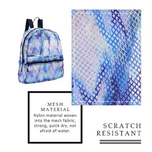 ACUARIO Clear Backpack, Mesh Backpack for Men Women, Lightweight Transparent Backpack