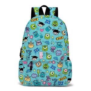 TUGIVUYS Anime Back-pack 17-Inch Cartoon Cute Lightweight Waterproof Travel Laptop Book-bag Fashion Leisure Back-pack