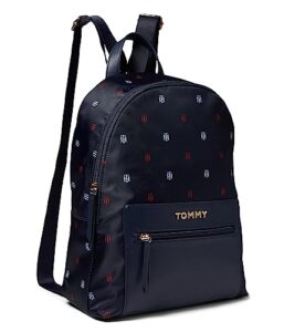 tommy hilfiger alexis ii smalldome backpack serif critter nylon tommy navy/tommy red/ivory one size