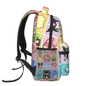 Cute Backpack, Cartoon Lightweight Backpacks Large Capacity Portable Outdoor Travel Backpack Laptop Bag