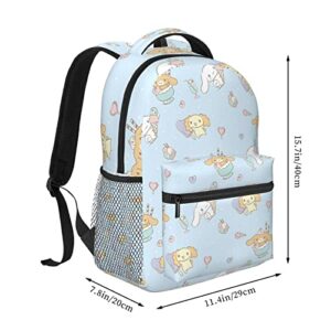 Cute Backpack, Cartoon Lightweight Backpacks Large Capacity Portable Outdoor Travel Backpack Laptop Bag