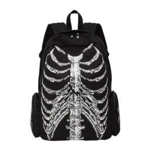 ogkdlew goth backpack skull gothic backpack, emo goth grunge backpack for street hipster with hooded 16.5 in