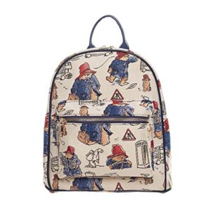 signare tapestry women backpack rucksack casual daypack with paddington bear design (dapk-padd)