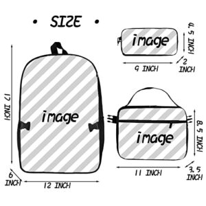 Qxohuow Anime School Backpack - Bookbag with lunch bag, Youth Shoulder Bags, Perfect for Daily Use and School Activities