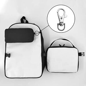 Qxohuow Anime School Backpack - Bookbag with lunch bag, Youth Shoulder Bags, Perfect for Daily Use and School Activities