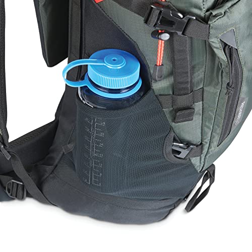 High Sierra Pathway 2.0 Backpack with Hydration Storage Sleeve, for Hiking, Biking, Camping, Traveling, Forest Green/Black, 60L