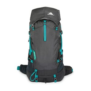 High Sierra Pathway 2.0 Backpack with Hydration Storage Sleeve, for Hiking, Biking, Camping, Traveling, Black, 75L