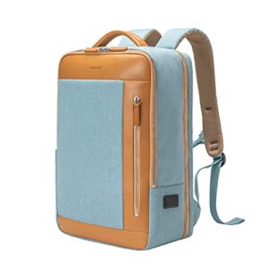 nobleman business smart backpack waterproof laptop backpack travel durable daypack (aqua)