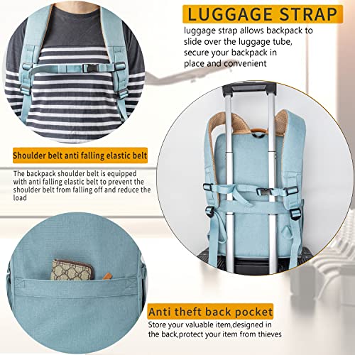 NOBLEMAN Business Smart Backpack Waterproof Laptop Backpack Travel Durable Daypack (Aqua)
