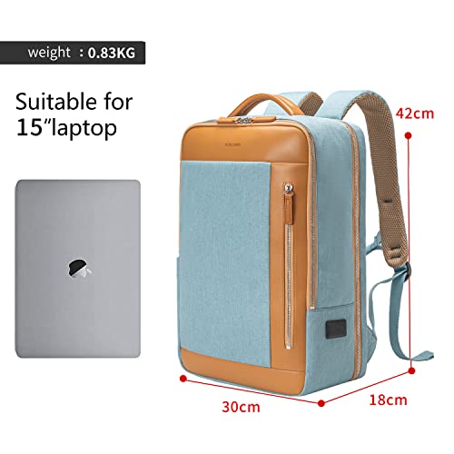 NOBLEMAN Business Smart Backpack Waterproof Laptop Backpack Travel Durable Daypack (Aqua)