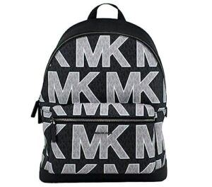 michael kors cooper black signature pvc graphic logo backpack bookwomen's women's bag