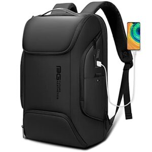 bange business laptop smart backpack can hold 15.6 inch laptop commute backpack carry on bag for men and women (black)