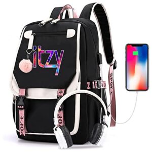 yx&st kpop itzy backpack merchandise, itzy laptop backpacks and casual backpack