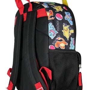 Bioworld Pokemon Backpack 3D Pikachu Bulbasaur Squirtle Charmander 14" Kids School Travel Backpack