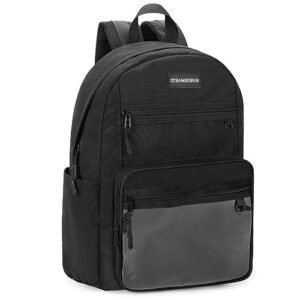steamedbun aesthetic backpack for teen girls, kawaii backpack for school, cute ita backpack with insert(black)