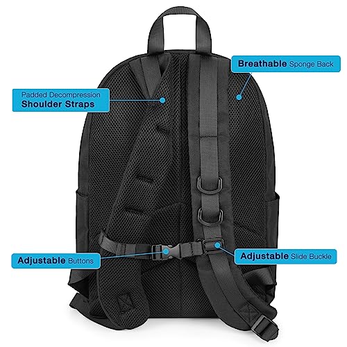 STEAMEDBUN Aesthetic Backpack for Teen Girls, Kawaii Backpack for School, Cute Ita Backpack with Insert(black)