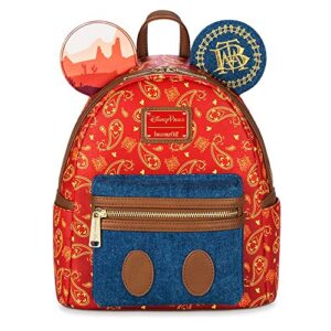 loungefly mickey: the main attraction mini backpack big thunder mountain railroad limited release