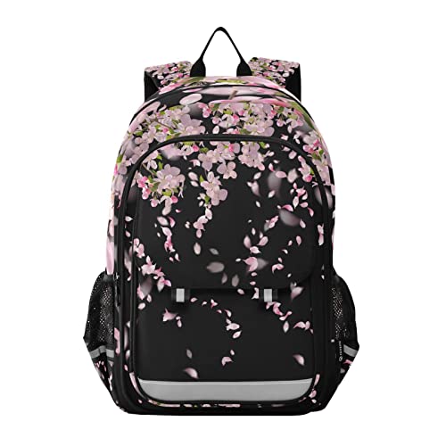 ALAZA Cherry Blossom Sakura Flower Laptop Backpack Purse for Women Men Travel Bag Casual Daypack with Compartment & Multiple Pockets