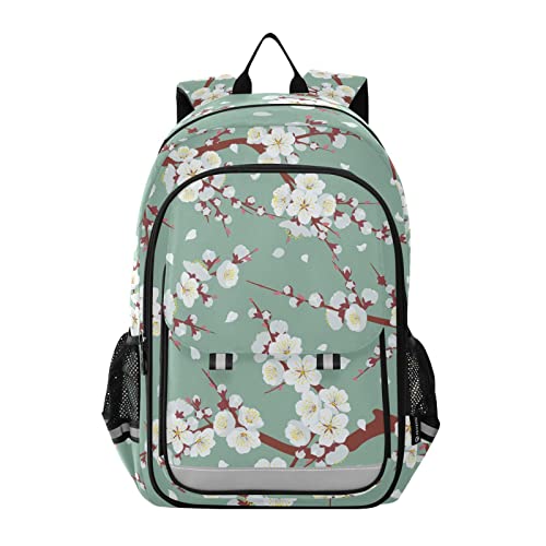 ALAZA Cherry Blossom Flower Flroal Sakura Laptop Backpack Purse for Women Men Travel Bag Casual Daypack with Compartment & Multiple Pockets