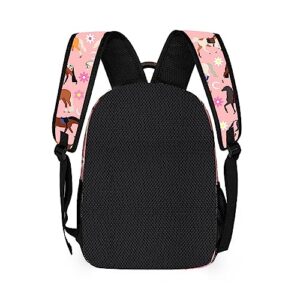 DTCCET Cartoon Horse Backpack, Horse Laptop Bag Cute Shoulders Backpack with Multiple Pockets, Horse Lovers Daypack(Horse)