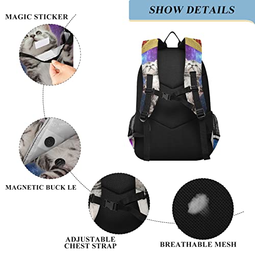 ALAZA Cute Cat Taco Galaxy Laptop Backpack Purse for Women Men Travel Bag Casual Daypack with Compartment & Multiple Pockets