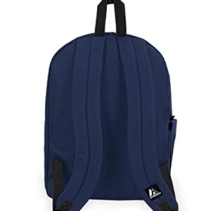 Everest Classic Laptop Backpack W/Side Pocket, Navy, One Size