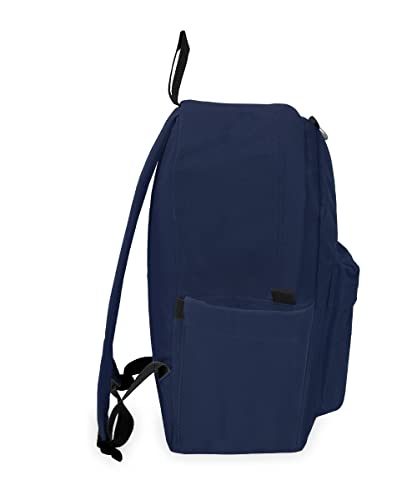 Everest Classic Laptop Backpack W/Side Pocket, Navy, One Size