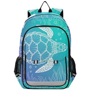 alaza sea turtle under water boho style backpacks travel laptop backpack