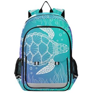 ALAZA Sea Turtle under Water Boho Style Backpacks Travel Laptop Backpack