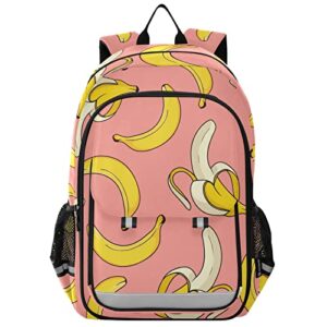 alaza banana on pink backpack cycling, running, walking, jogging
