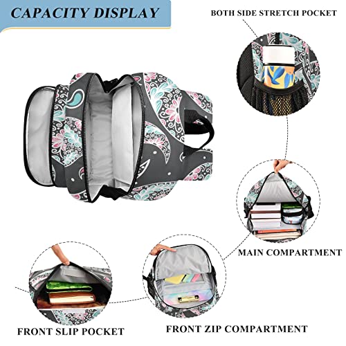 ALAZA Paisley Traditional Reflective Backpack Outdoor Sport Safety Bag