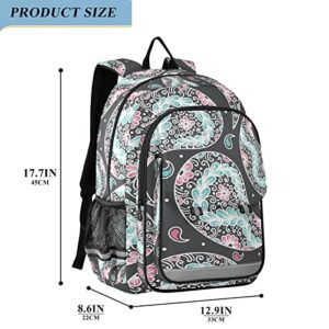 ALAZA Paisley Traditional Reflective Backpack Outdoor Sport Safety Bag