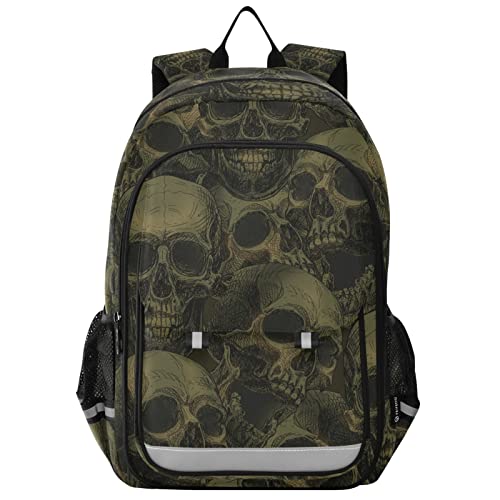 ALAZA Scary Skull Backpack Daypack Bookbag