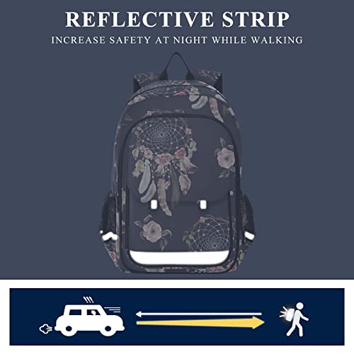 ALAZA Watercolor Ethnic Boho Floral Backpack Daypack Bookbag